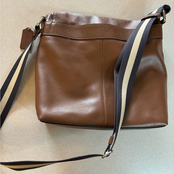 Coach Charles Brown Leather Men’s Messenger Canvas Strap - Picture 4 of 10